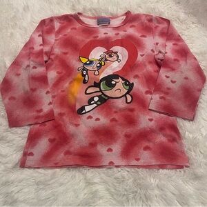 PowerPuff Girls Cartoon Network Vintage Shirt Size 10-12 M Pink